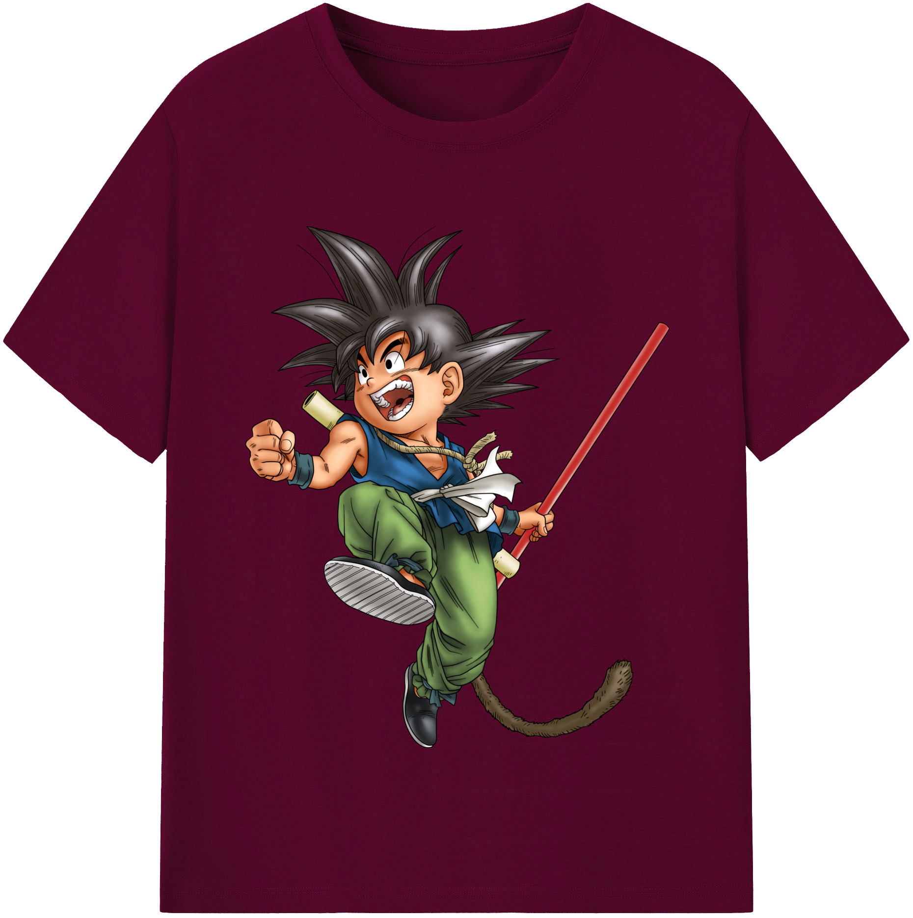 （画像用） ドラゴンボール 孫悟空（そん ごくう）Son Goku カカロット DRAGON BALL Kakarotto レディースカジュアルプリントTシャツ（綿100％）